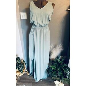 SHOW ME YOUR MUMU Kendall Maxi Dress sage green bridesmaid dress size XS